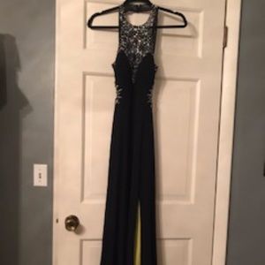 Betsy Adam Bejeweled Gown